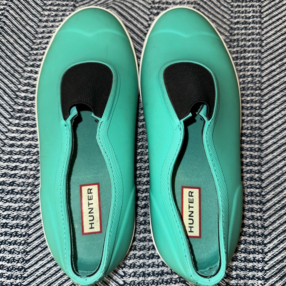 Hunter Turquoise Rain Shoe Sz 9